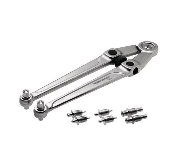 Clé p/écrous à trous percés sur la face - Mâchoire ouverture : 100 mm