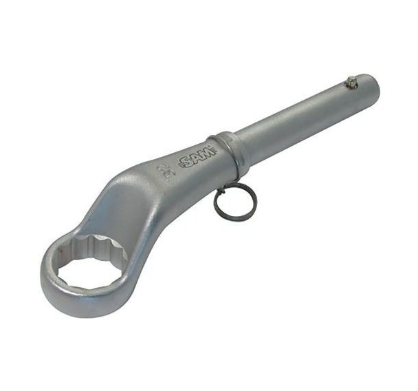 Clé polygonale c-coudee gros effort avec clip inox fme