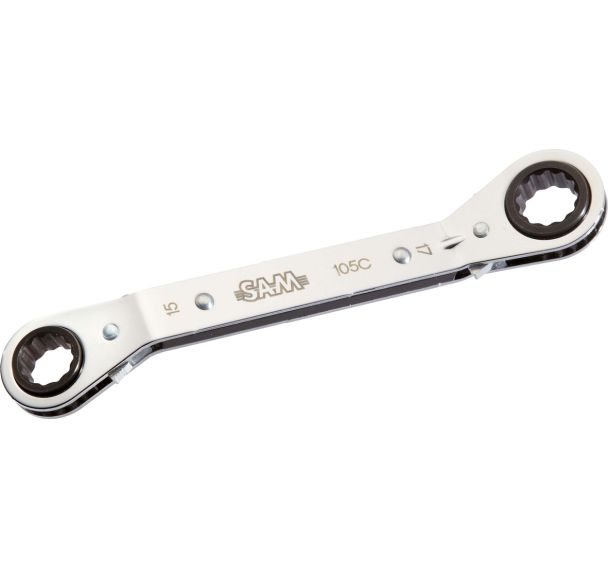 Clé polygonale contre coudée - Cliquet 12 pans - Sam