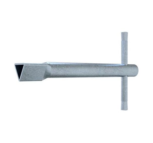 Clé triangulaire à tube pour poubelle