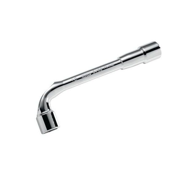 Clés à pipe débouchées polies 6/6 pans en mm