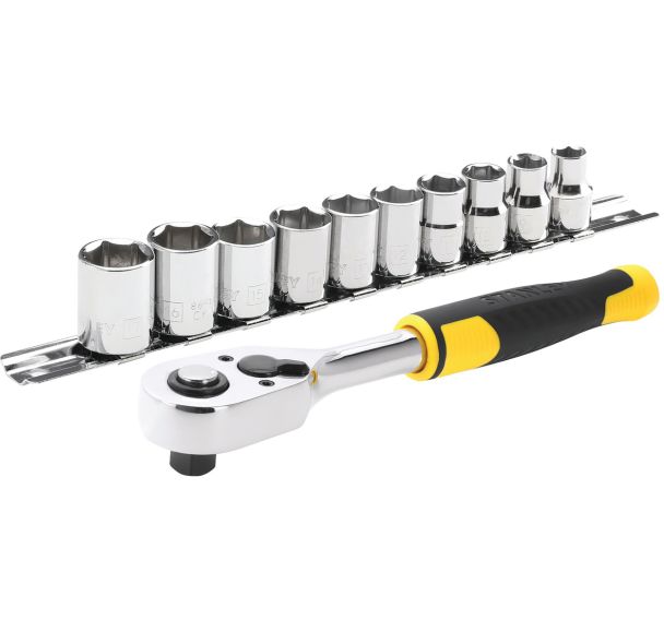 Cliquet 72 Dents - 3/8'' + 10 Douilles - 11 Pcs