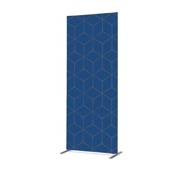 Cloison Deco En Tissu Hexagone Bleumarron - Showdown Displays