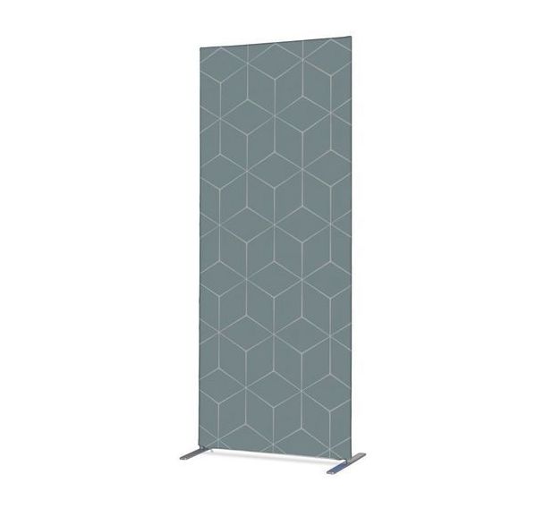Cloison Deco En Tissu Hexagone Gris - Showdown Displays