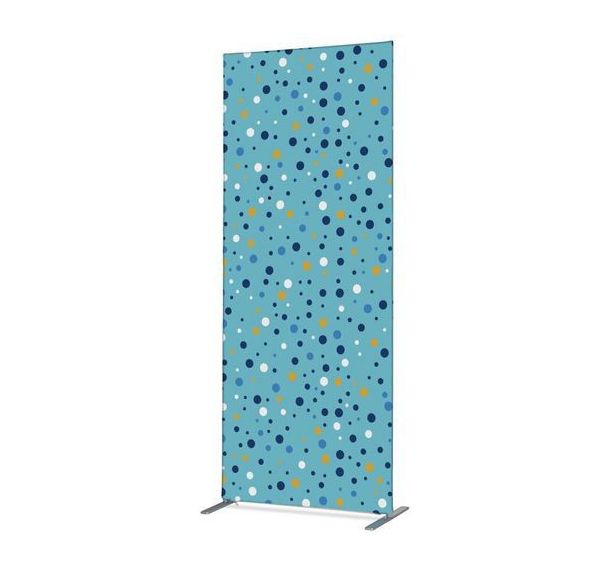 Cloison Deco En Tissu Points Couleur Bleue - Showdown Displays