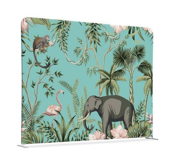Cloison En Tissu 200-150 Double Coin Enfants Animaux Tropicaux