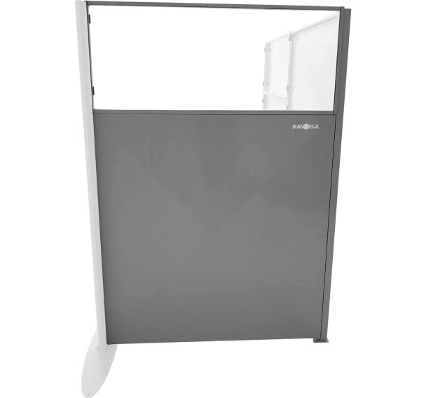 Cloison de séparation mi-tôlée et plexi - Module d'angle