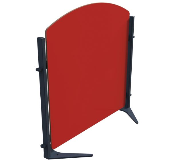 Cloture PAOLO arrondie HPL - métal gris 7016 - BUTON DESIGN