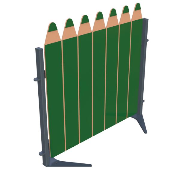 Cloture PAOLO crayons HPL - métal gris 7016 - BUTON DESIGN