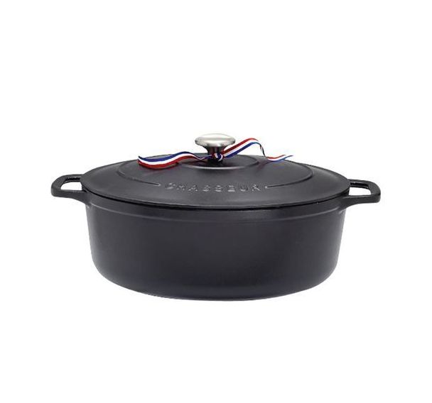 Cocotte en fonte ovale 27 cm Noire - Sublime - CHASSEUR