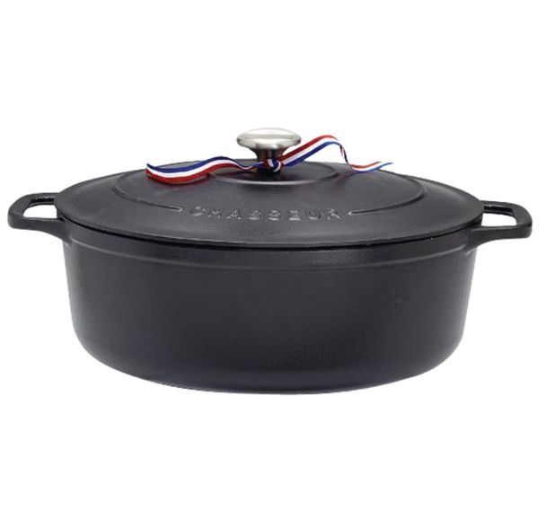 Cocotte en fonte ovale 27 cm Noire Sublime Chasseur