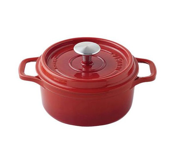 Cocotte en fonte ronde 18 cm -INVICTA- Rubis
