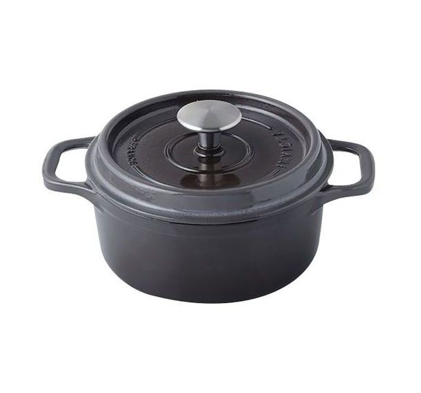 Cocotte en fonte ronde 24 cm -INVICTA- Taupe