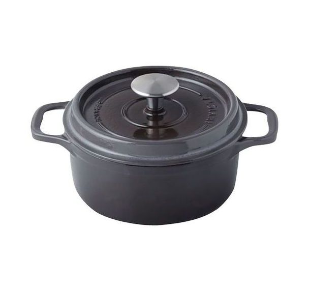 Cocotte en fonte ronde 28 cm -INVICTA- Taupe