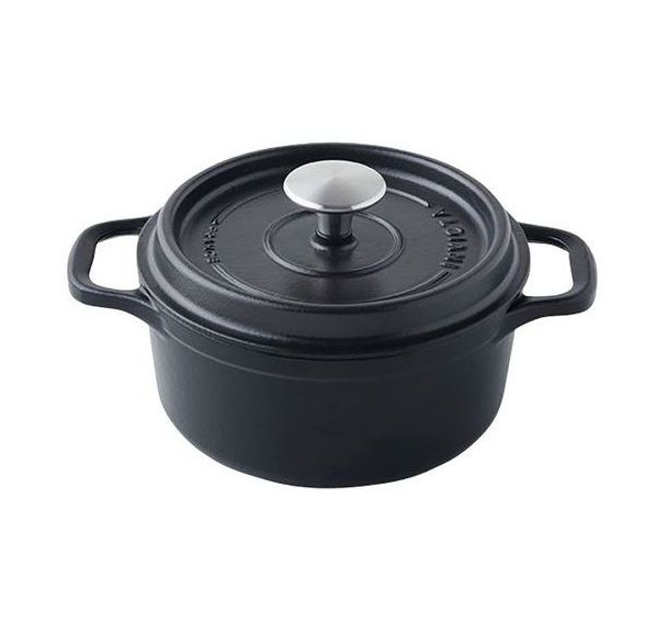 Cocotte en fonte ronde 32 cm -INVICTA- Noire