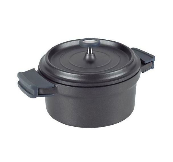 Cocotte ronde 28 cm Noir - LACOR - Fundicion