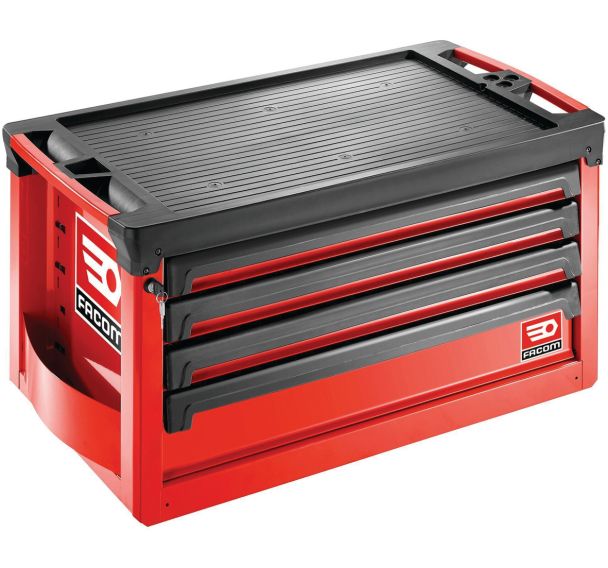 Coffre Roll M4 4 tiroirs rouge