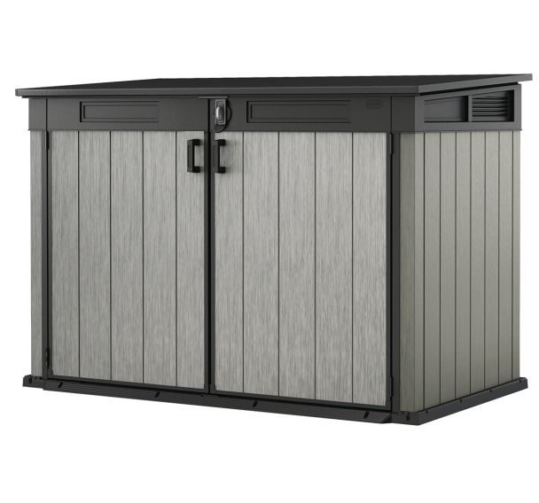 Coffre de jardin BROSSIUM 2020 L résine - gris
