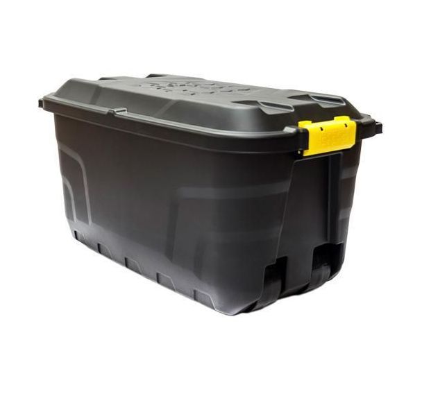 Coffre de rangement noir de 75 l sur roulettes