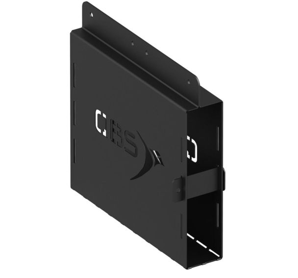 Coffre métal pour Mini UC sécurisé avec barrette métallique époxy noir Format+