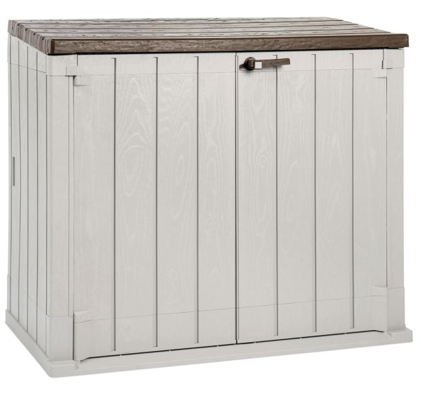 Coffre multifonctions STORER plus XL 1270 L - résine - taupe/marron