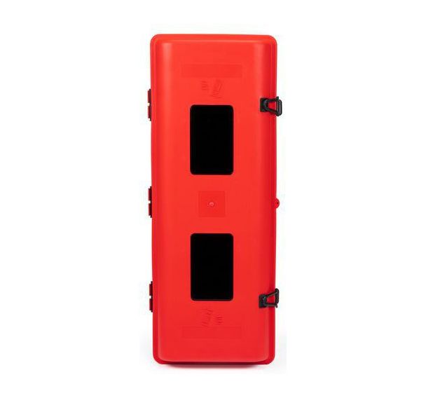 Coffre pour extincteur porte rouge coffre noir 9KG - Jonesco