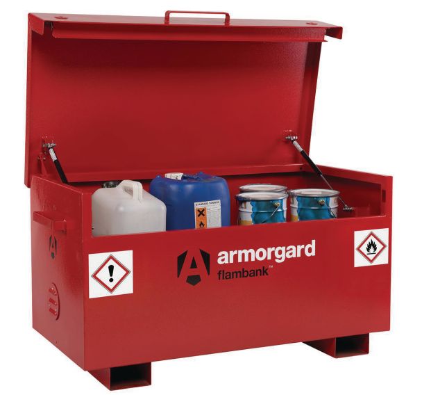 Coffre retention securise produits inflammables FlamBank - Armorgard