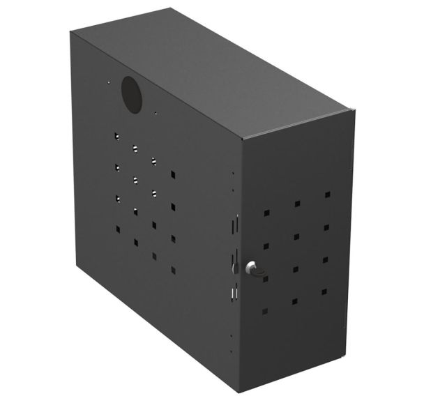 Coffre sécurisé avec porte pour UC large époxy noir Format+