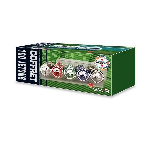 Coffret 100 jetons poker