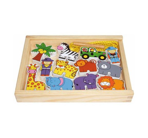 Coffret 12 grands animaux à lacer