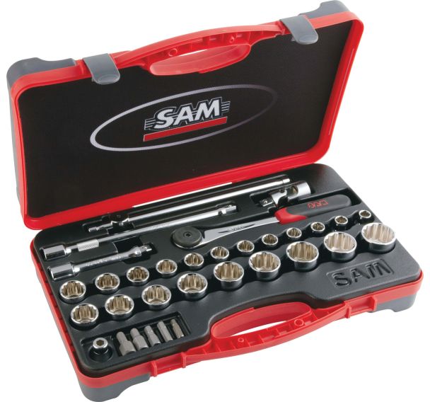 Coffret 1/2'' de 32 outils 12 pans en mm_75-S32