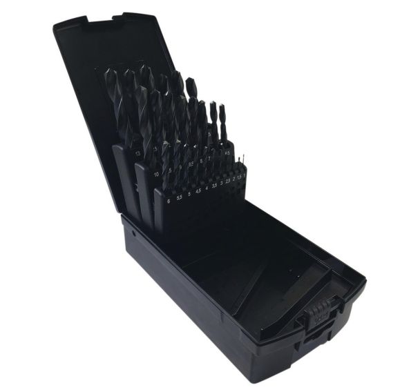 Coffret 25 forets cylindriques HSS laminés - Manutan