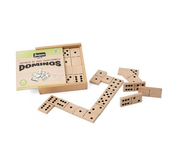 Coffret 28 grands dominos en bois