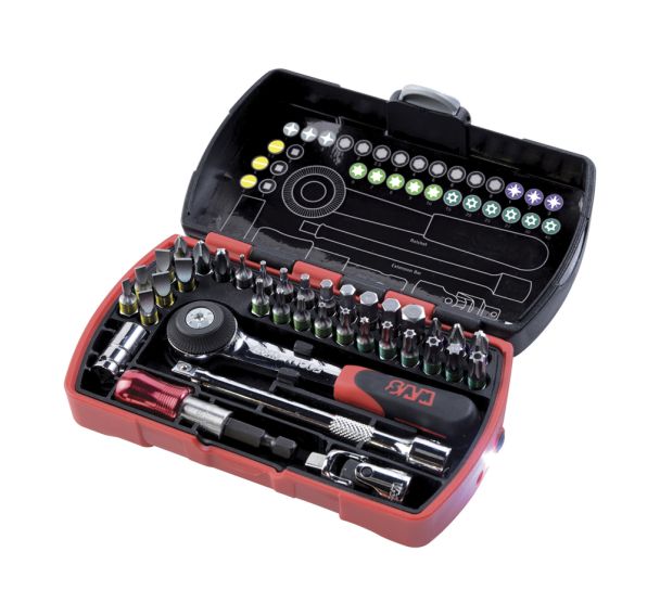 Coffret 32 embouts de vissage + 2 porte-embouts
