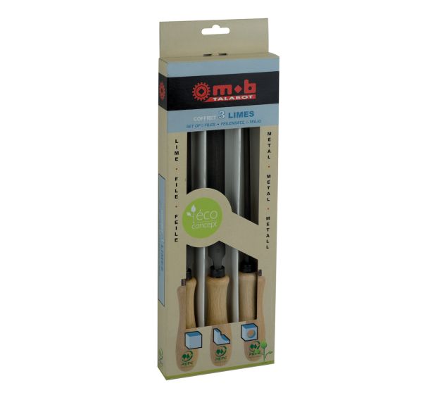 Coffret 3 limes bois 200 mdx