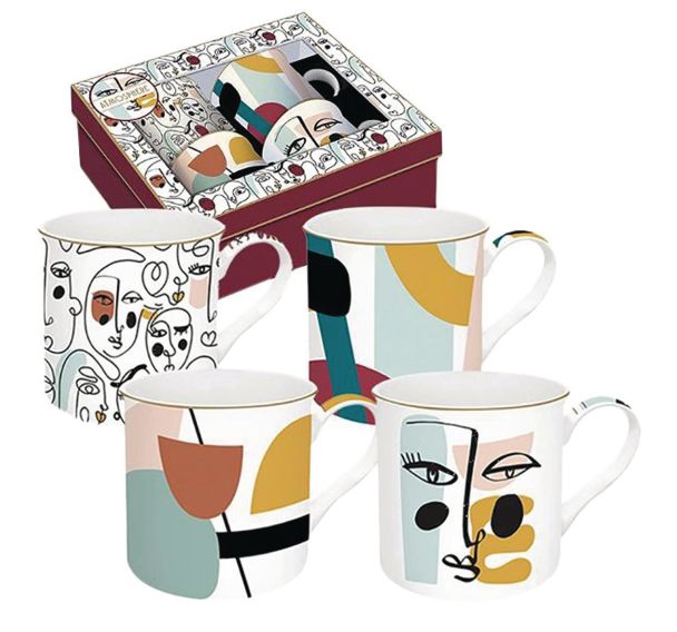 Coffret 4 mugs Modernism - Coffee Mania-Easy Life