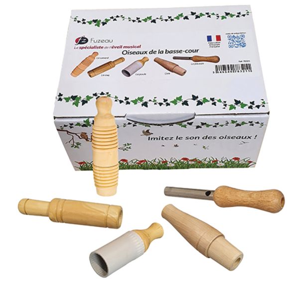 Coffret 5 appeaux - oiseaux de la basse cour-Fuzeau