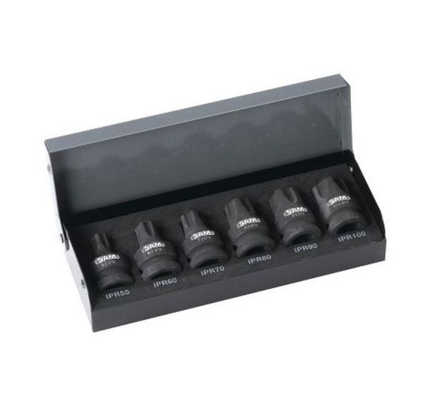 Coffret 6 douilles chocs 1/2'' resistorx plus