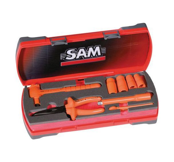 Coffret 8 outils isoles 1000v douilles et accessoires 3/8''_ZJH-J8PCE
