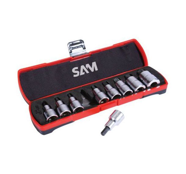 Coffret 9 douilles tournevis 6 pans 1/2''