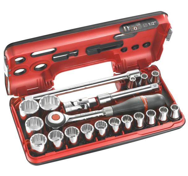 Coffret DBOX douilles 1/2'' 12 pans métriques - S.360DBOX112