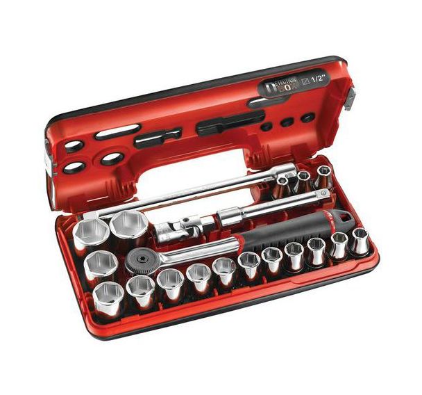 Coffret DBOX douilles 1/2'' 6 pans métriques -