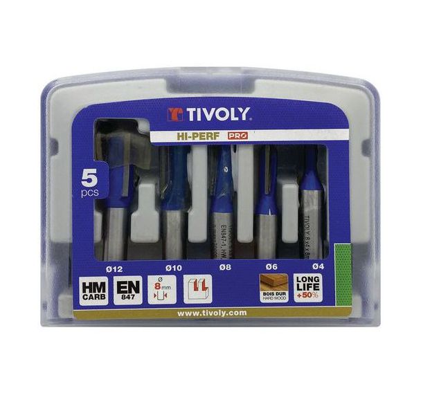 Coffret Fraises à rainer carbure - Tivoly