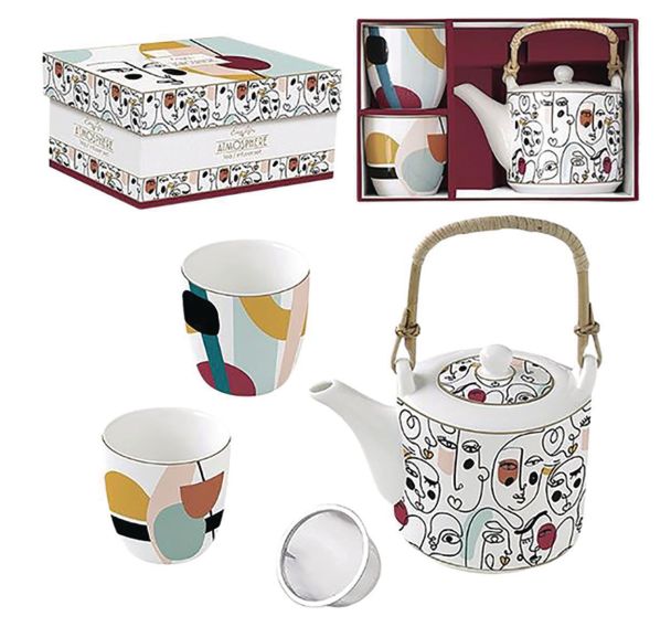 Coffret Théière + 2 gobelets Modernism - Coffee Mania - Easy Life