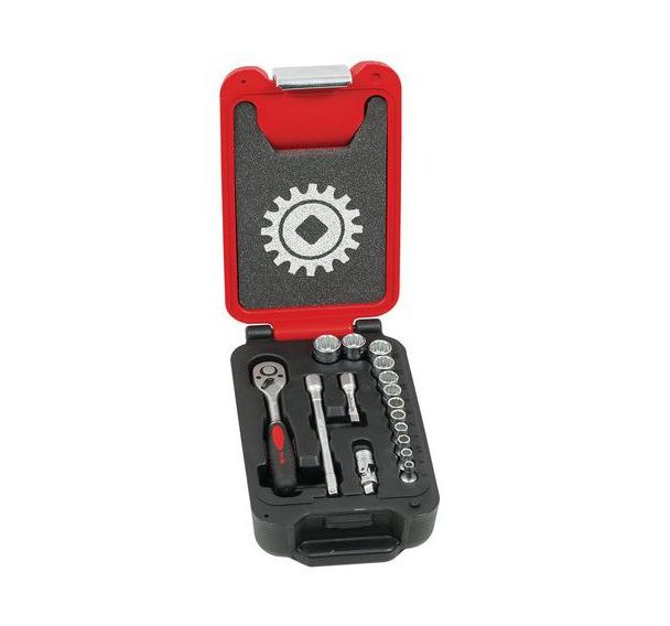 Coffret box 1/4'' 16 pièces 12 pans cliquet poire - Ref. : 9415016101