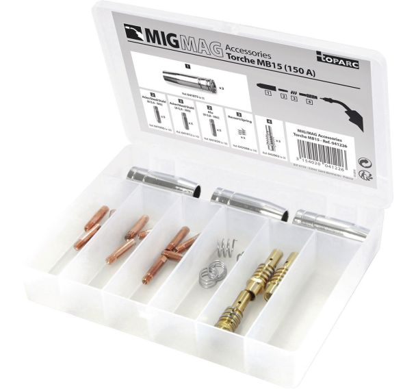 Coffret consommables torche MIG/MAG 150 A (MB15)