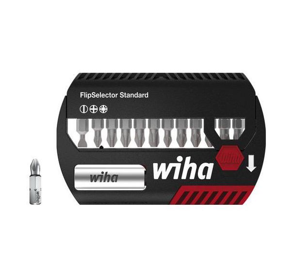Coffret de 12 embouts FlipSelector Standard, fente, Phillips, Pozidriv