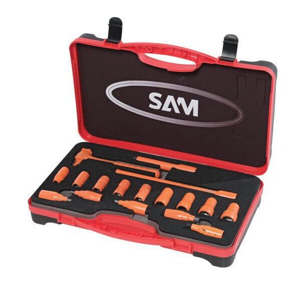 Coffret de 17 douilles et accessoires 3/8'' isolés 1000 V -