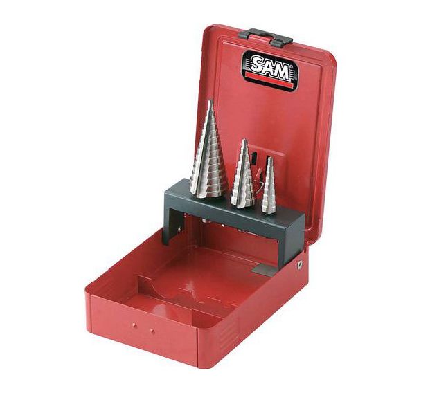 Coffret de 3 forets étagés à double tranchant