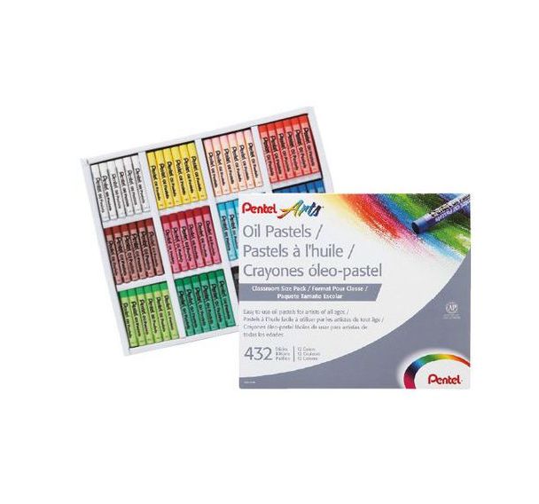 Coffret de 432 pastels à l'huile initiation Ø 8 mm